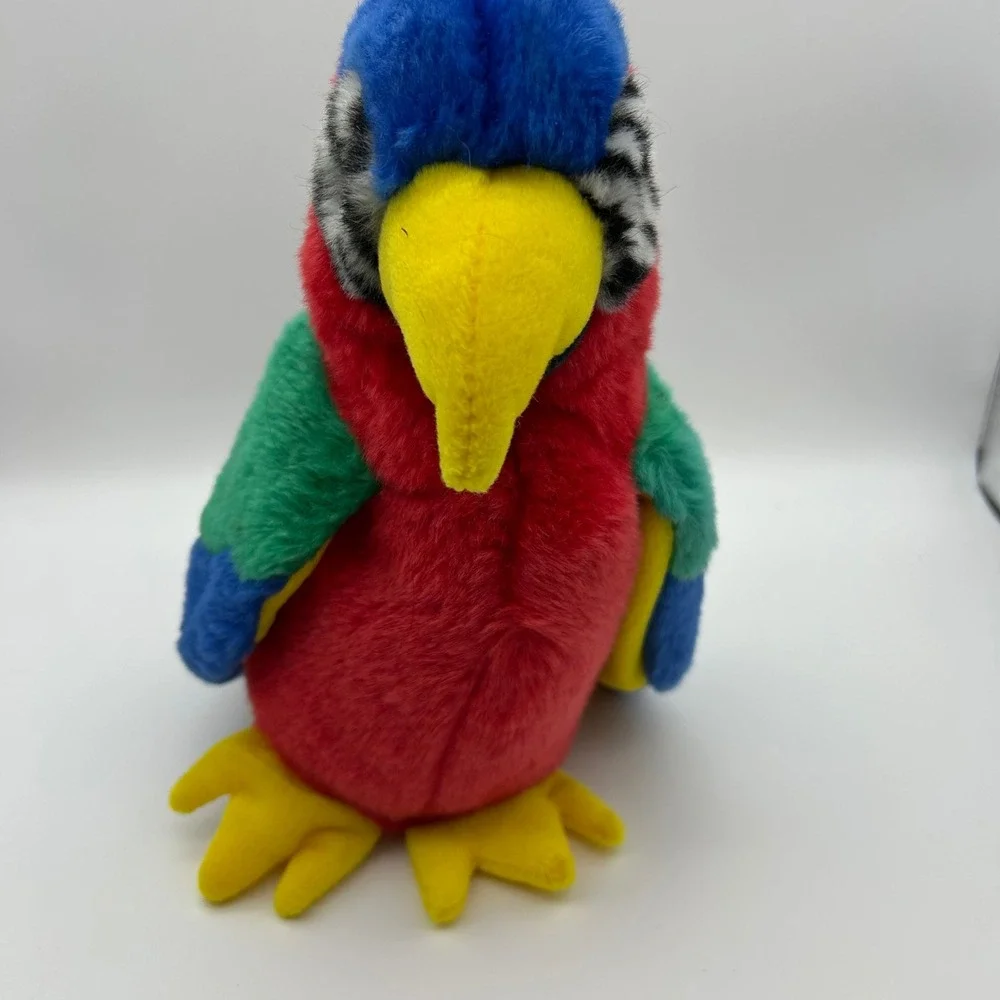 Ty Beanie Buddies Jabber the Parrot Red Macaw Plush 1999‎ Stuffed Animal Bird